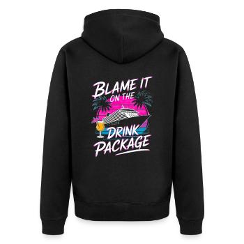 Humour Boissons Croisière Vacances - Veste à capuche bio Premium Unisexe - noir - Dos - Nico (187cm)