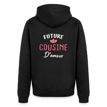 future cousine d'amour - Veste à capuche bio Premium Unisexe - noir - Dos - Nico (187cm)
