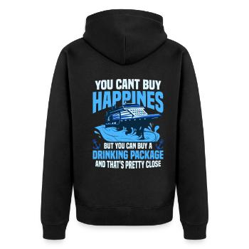 Cruise Trip - Unisex Premium Organic Zip Hoodie - black - Back - Nico (187cm)