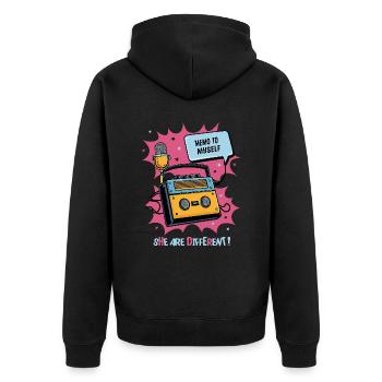 Ils sont différents ! - Veste à capuche bio Premium Unisexe - noir - Dos - Nico (187cm)