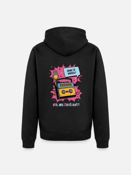 They are different ! - Unisex Premium Organic Zip Hoodie - black