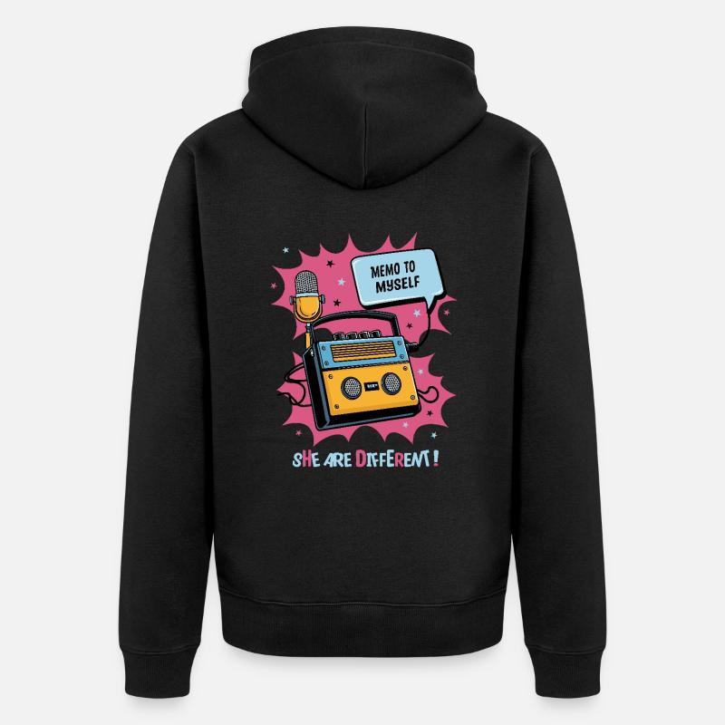 Sie sind anders ! - Unisex Premium Bio Zip Hoodie - Schwarz