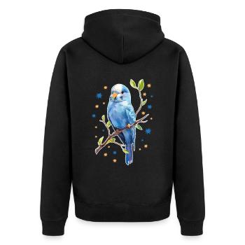 Étoiles de perruche - Veste à capuche bio Premium Unisexe - noir - Dos - Nico (187cm)