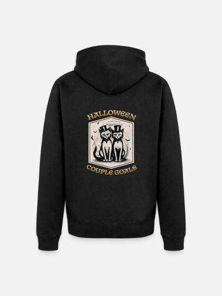 Halloween-Pärchenziele - Unisex Premium Bio Zip Hoodie - Schwarz