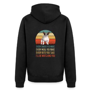 Every Snack You Make Jack Russel Dog Lover - Unisex Premium Organic Zip Hoodie - black - Back - Nico (187cm)