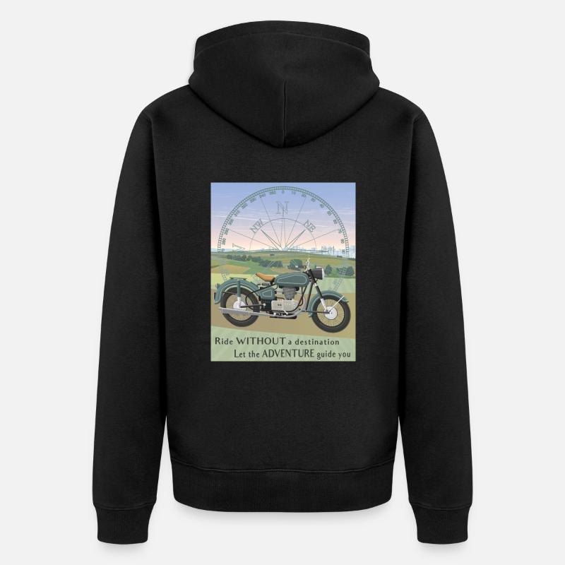Balade à moto - Veste à capuche bio Premium Unisexe - noir