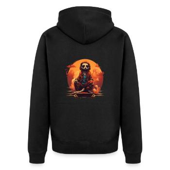 Suricate Patineur - Veste à capuche bio Premium Unisexe - noir - Dos - Nico (187cm)