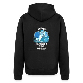 Divers Scuba Diving Scuba Diving Scuba Diving - Unisex Premium Organic Zip Hoodie - black - Back - Nico (187cm)
