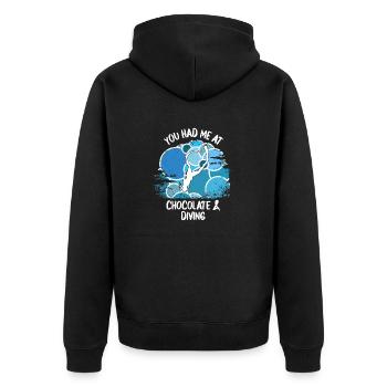 Divers Scuba Diving Scuba Diving Scuba Diving - Unisex Premium Organic Zip Hoodie - black - Back - Nico (187cm)