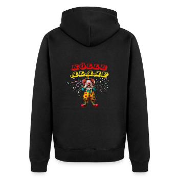 Jecke Tage Clown Alaaf Fasching Karneval Kölle - Unisex Premium Bio Zip Hoodie - Schwarz - Hinten - Nico (187cm)