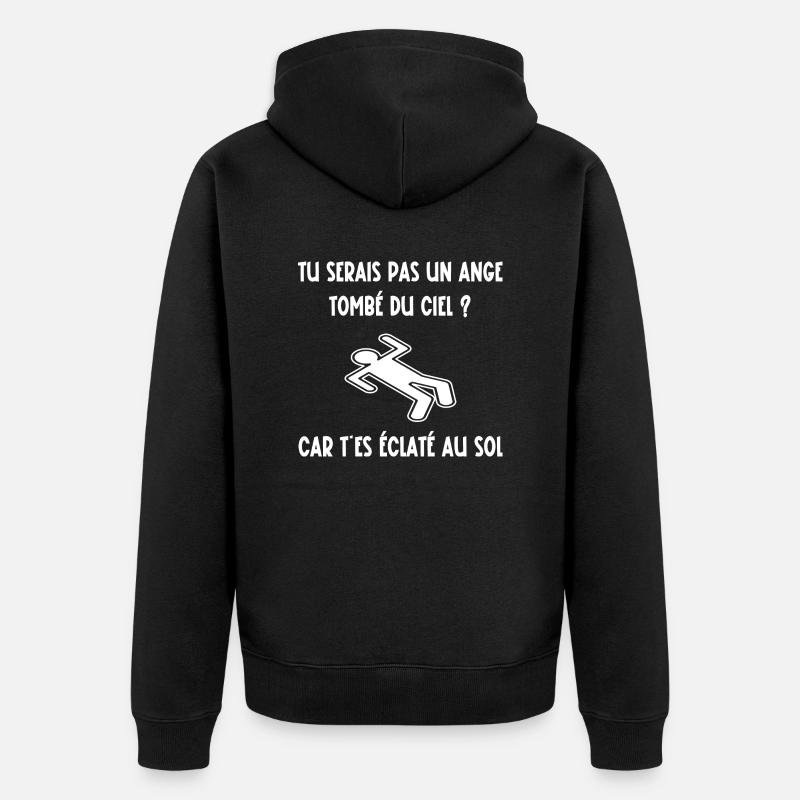 éclaté au sol - Veste à capuche bio Premium Unisexe - noir