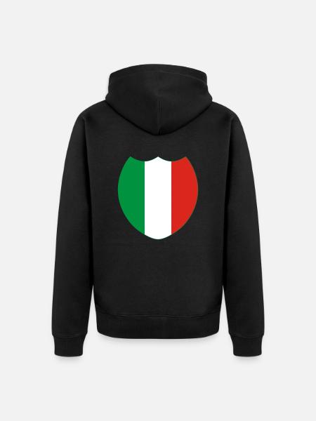 Italien / Italien (V) - Unisex Premium Bio Zip Hoodie - Schwarz