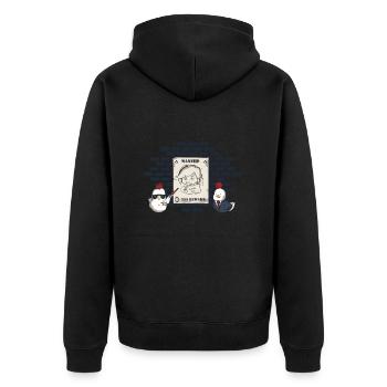 The Legend Of Chicks - Unisex Premium Organic Zip Hoodie - black - Back - Nico (187cm)