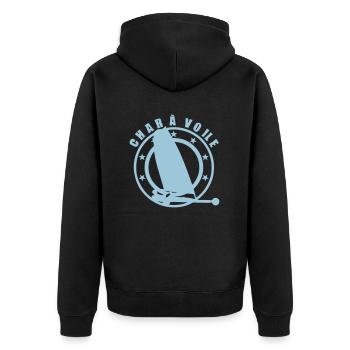 char voile logo club - Veste à capuche bio Premium Unisexe - noir - Dos - Nico (187cm)