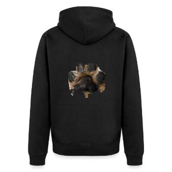 baum des lebens - Unisex Premium Bio Zip Hoodie - Schwarz - Hinten - Nico (187cm)