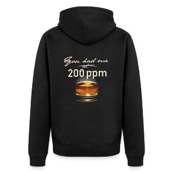 Whisky Tumbler 200 ppm - Veste à capuche bio Premium Unisexe - noir - Dos - Nico (187cm)