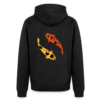 carpe koi - Veste à capuche bio Premium Unisexe - noir - Dos - Nico (187cm)