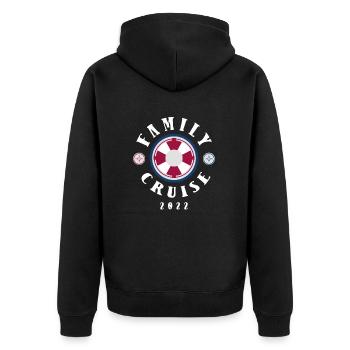 Finally Cruise Cruise Ship - Unisex Premium Organic Zip Hoodie - black - Back - Nico (187cm)