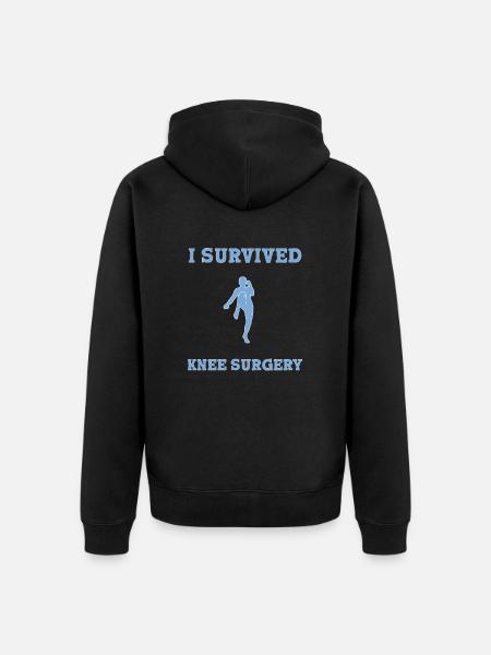 Knee Surgery Knee Surgery - Unisex Premium Organic Zip Hoodie - black