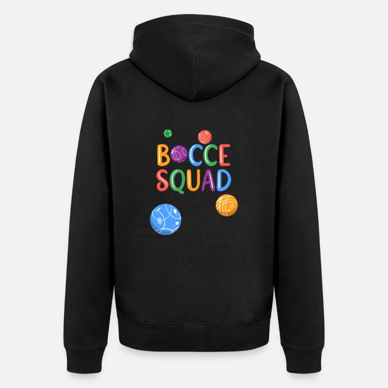 Boccia Boule Petanque - Unisex Premium Bio Zip Hoodie - Schwarz
