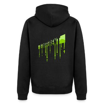 Soyez différent Logo Design - Veste à capuche bio Premium Unisexe - noir - Dos - Nico (187cm)