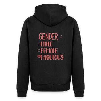 Gender reveal baby fabulous Baby Shower - Veste à capuche bio Premium Unisexe - noir - Dos - Nico (187cm)