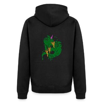 Pizza Dragon - Veste à capuche bio Premium Unisexe - noir - Dos - Nico (187cm)