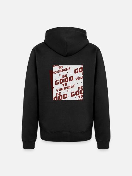 Be good to yourself - Unisex Premium Organic Zip Hoodie - black