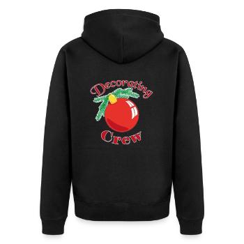 Decorating crew - Unisex Premium Organic Zip Hoodie - black - Back - Nico (187cm)