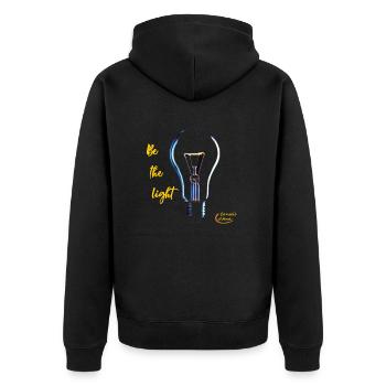 98 - Be the light - Veste à capuche bio Premium Unisexe - noir - Dos - Nico (187cm)