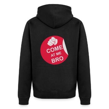 Viens à moi bro - Veste à capuche bio Premium Unisexe - noir - Dos - Nico (187cm)