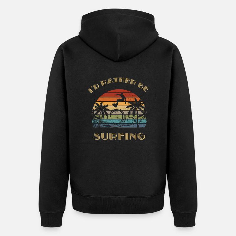 surf - Veste à capuche bio Premium Unisexe - noir