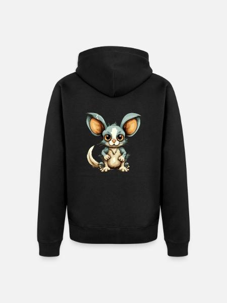 Zako the streum - Unisex Premium Organic Zip Hoodie - black
