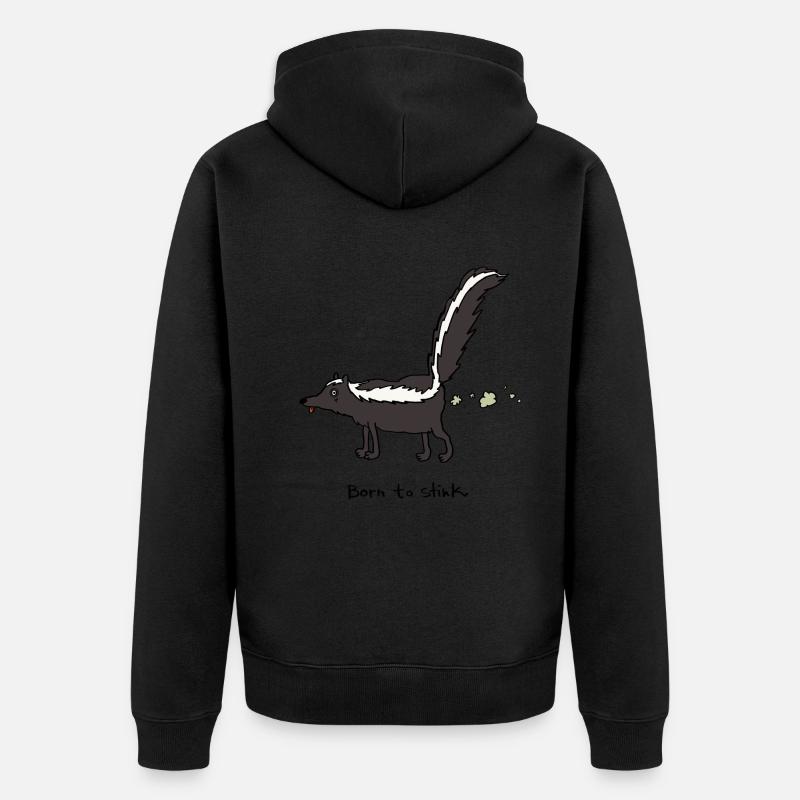 Né pour puer - Veste à capuche bio Premium Unisexe - noir