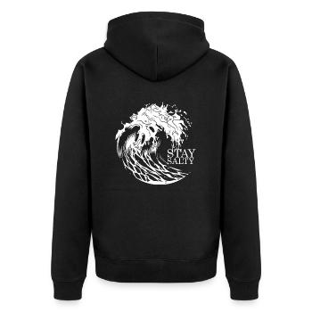 Surfing Surfboard Surfer Wassersport - Unisex Premium Bio Zip Hoodie - Schwarz - Hinten - Nico (187cm)