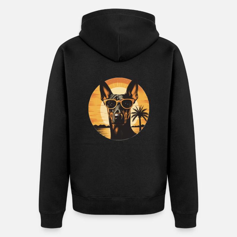 Doberman - Veste à capuche bio Premium Unisexe - noir