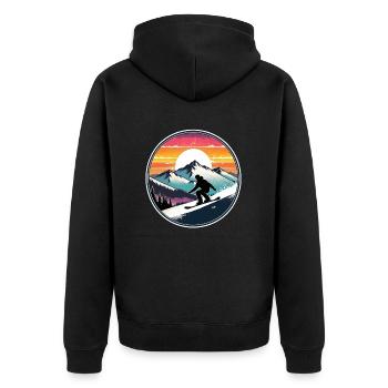 snowboard neige et ski - Veste à capuche bio Premium Unisexe - noir - Dos - Nico (187cm)
