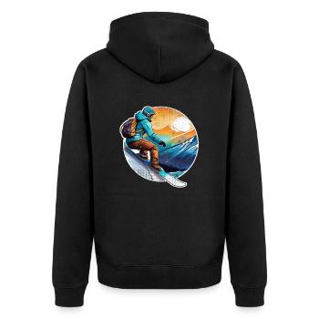 snowboard neige et ski - Veste à capuche bio Premium Unisexe - noir - Dos - Nico (187cm)