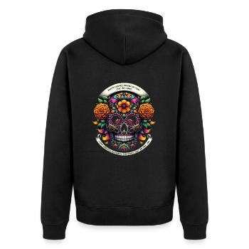 Calavera de souci éternel - Veste à capuche bio Premium Unisexe - noir - Dos - Nico (187cm)