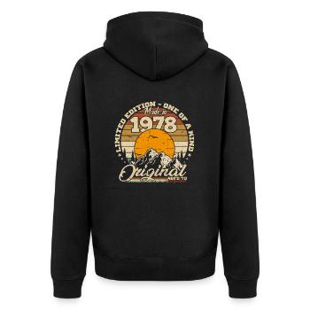 Made in 1978 Birthday Gift 1978 Retro 1978 - Unisex Premium Organic Zip Hoodie - black - Back - Nico (187cm)