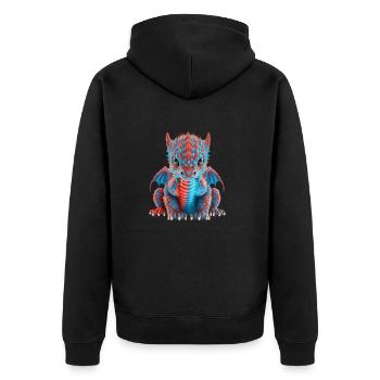 Bébé dragon - Veste à capuche bio Premium Unisexe - noir - Dos - Nico (187cm)