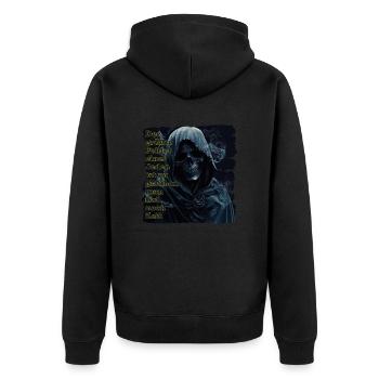 La vie est finie - Veste à capuche bio Premium Unisexe - noir - Dos - Nico (187cm)