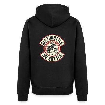 For motocross fans: Only speed counts - Unisex Premium Organic Zip Hoodie - black - Back - Nico (187cm)