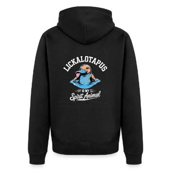 Funny Lickalotopus is My Spirit Animal Platypus - Veste à capuche bio Premium Unisexe - noir - Dos - Nico (187cm)