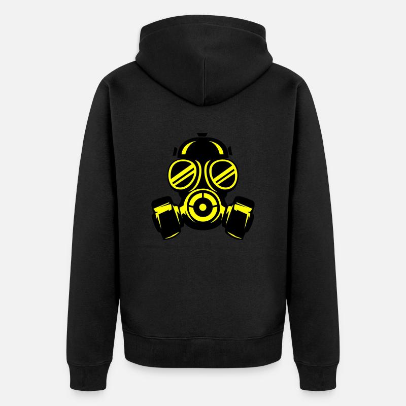 Masque à gaz - Veste à capuche bio Premium Unisexe - noir