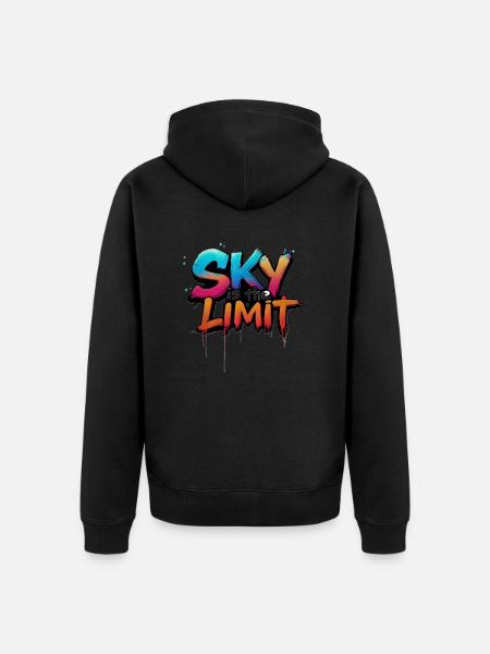 sky is the limit - Unisex Premium Organic Zip Hoodie - black