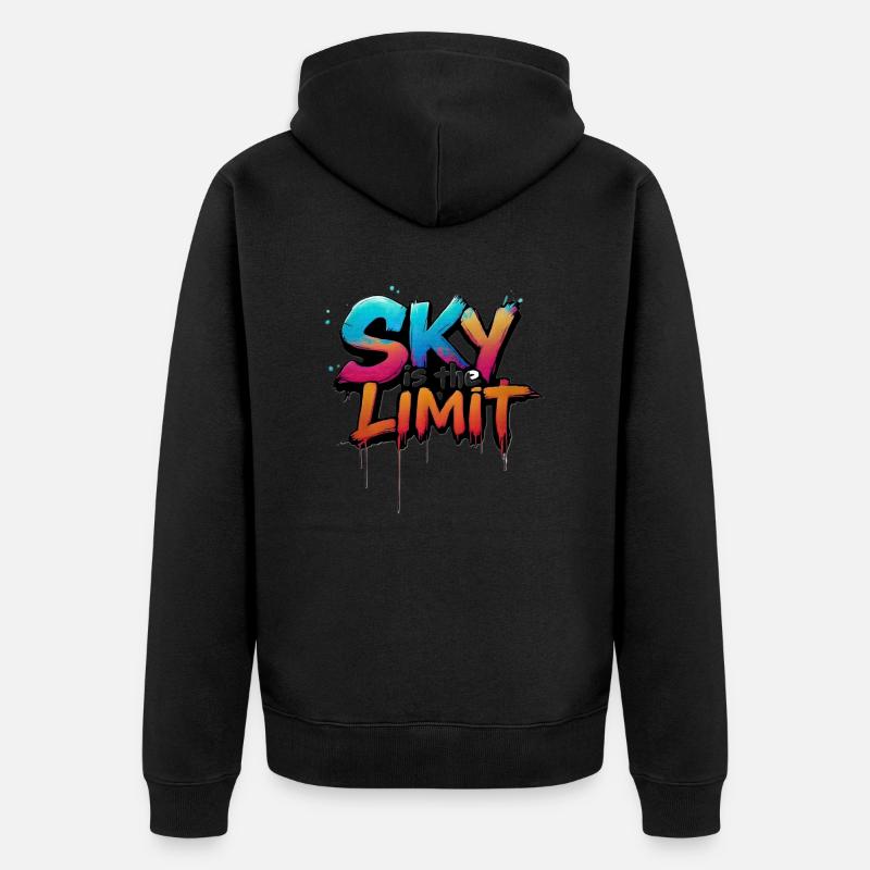 Le ciel est la limite - Veste à capuche bio Premium Unisexe - noir
