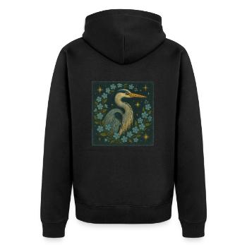 Grand Héron - Veste à capuche bio Premium Unisexe - noir - Dos - Nico (187cm)
