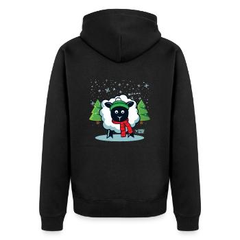 La brebis a froid ? - Veste à capuche bio Premium Unisexe - noir - Dos - Nico (187cm)