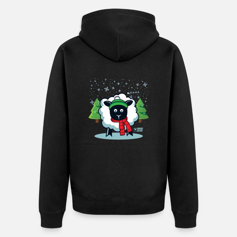 La brebis a froid ? - Veste à capuche bio Premium Unisexe - noir